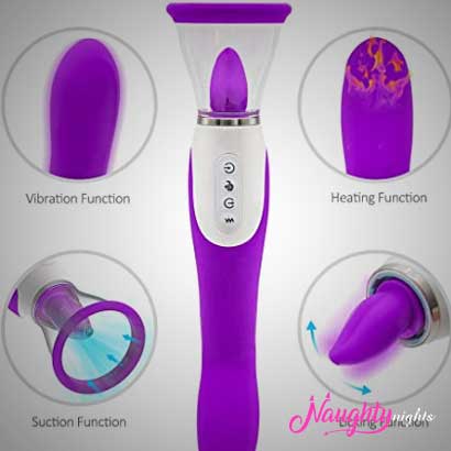 3-in-1 Clitoris Licker Pussy Pump Sucker G-spot Vibrator