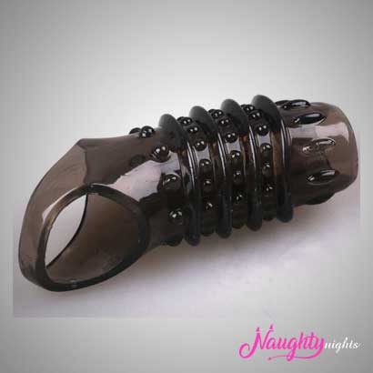 Double Hole Extra Dotted Open End Silicon Penis Sleeve For Extra Time Delay And Strong Erection