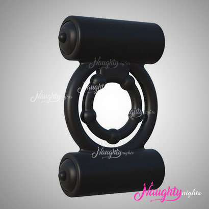 Double Hold Dual Bullet Vibrating Cock Ring