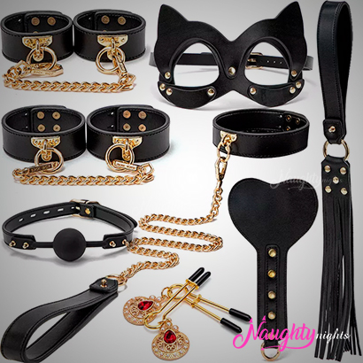 Naughty Kitty Roleplay Bondage Kit | 8 Piece