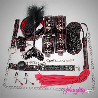Dark Side Diamond Cut Bondage Kit | 10 Piece