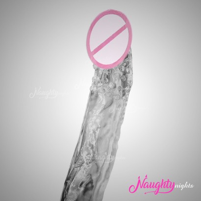 7 Inch Crystal Reusable Condom With 2 Inch Extension