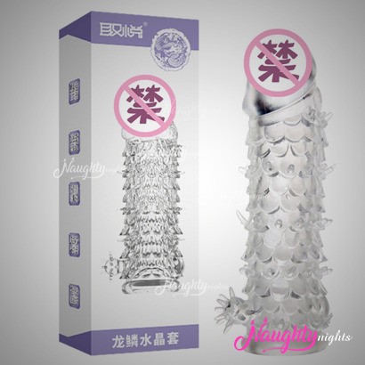 Dragon Skin Penis Sleeve With Clit Stimulator