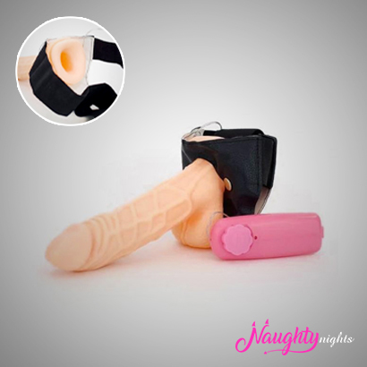 Hollow Strap On Dildo With Vibration