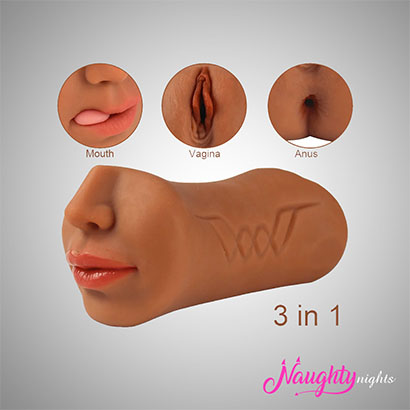 3-in-1 (Vagina + Ass + Mouth) Realistic 3D Masturbator