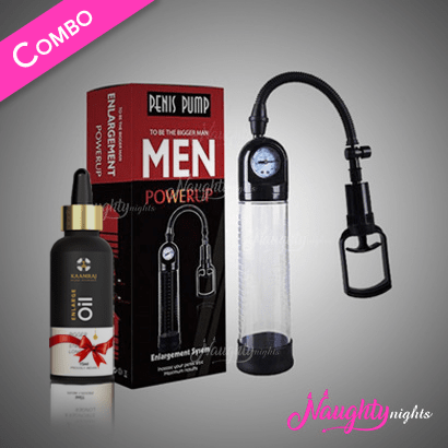 Penis Enlargement Combo - Powerful Pump + Oil