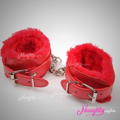 Red Leather Ankle Handcuff