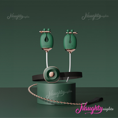 Vibrating Nipple Clamps + Choker